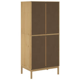 Wardrobe FLORO Wax Brown 77x53x171 cm Solid Wood Pine