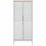 Wardrobe FLORO White 77x53x171 cm Solid Wood Pine