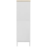 Wardrobe FLORO White 77x53x171 cm Solid Wood Pine