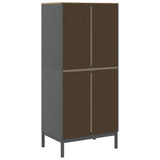 Wardrobe FLORO Grey 77x53x171 cm Solid Wood Pine