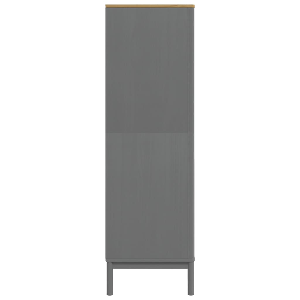 Wardrobe FLORO Grey 77x53x171 cm Solid Wood Pine