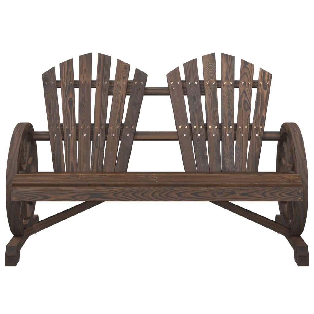 Garden Adirondack Chair 2-Seater Solid Wood Fir