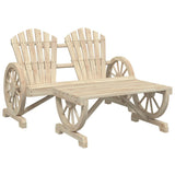 2 Piece Garden Lounge Set Solid Wood Fir