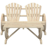 2 Piece Garden Lounge Set Solid Wood Fir