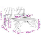 2 Piece Garden Lounge Set Solid Wood Fir