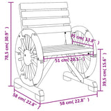 Garden Chair 58x58x78.5 cm Solid Wood Fir