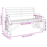 Garden Bench 2-Seater Solid Wood Fir