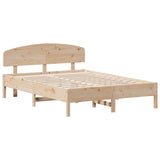 Bed Frame without Mattress 140x200 cm Solid Wood Pine