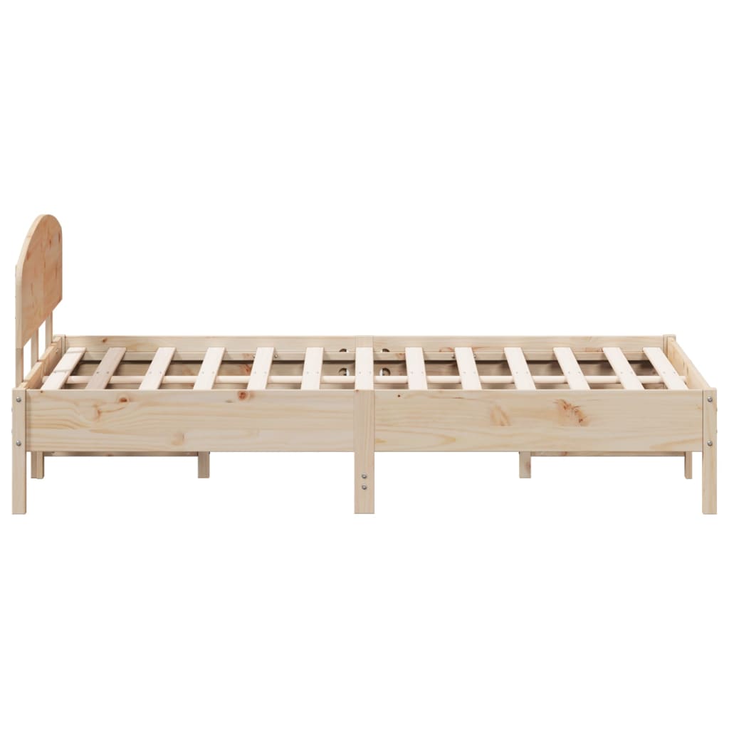 Bed Frame without Mattress 140x200 cm Solid Wood Pine