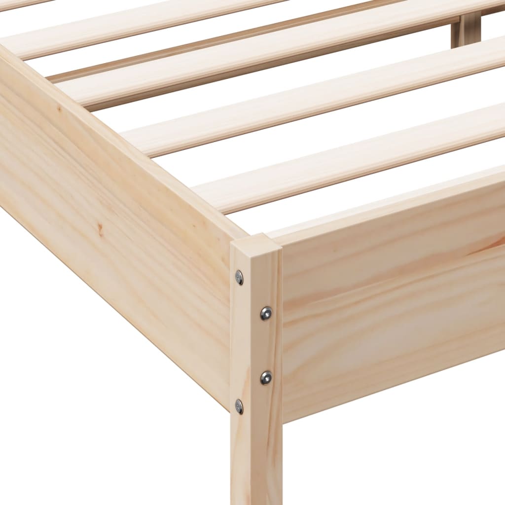 Bed Frame without Mattress 140x200 cm Solid Wood Pine