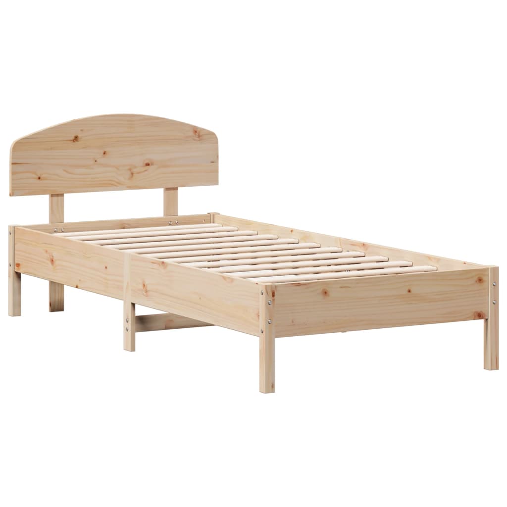 Bed Frame without Mattress 90x200 cm Solid Wood Pine