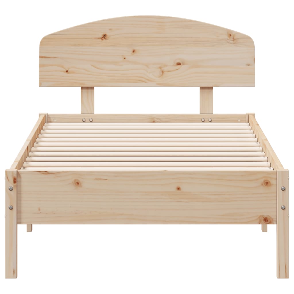 Bed Frame without Mattress 90x200 cm Solid Wood Pine