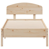 Bed Frame without Mattress 90x200 cm Solid Wood Pine