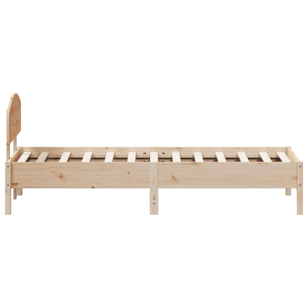 Bed Frame without Mattress 90x200 cm Solid Wood Pine