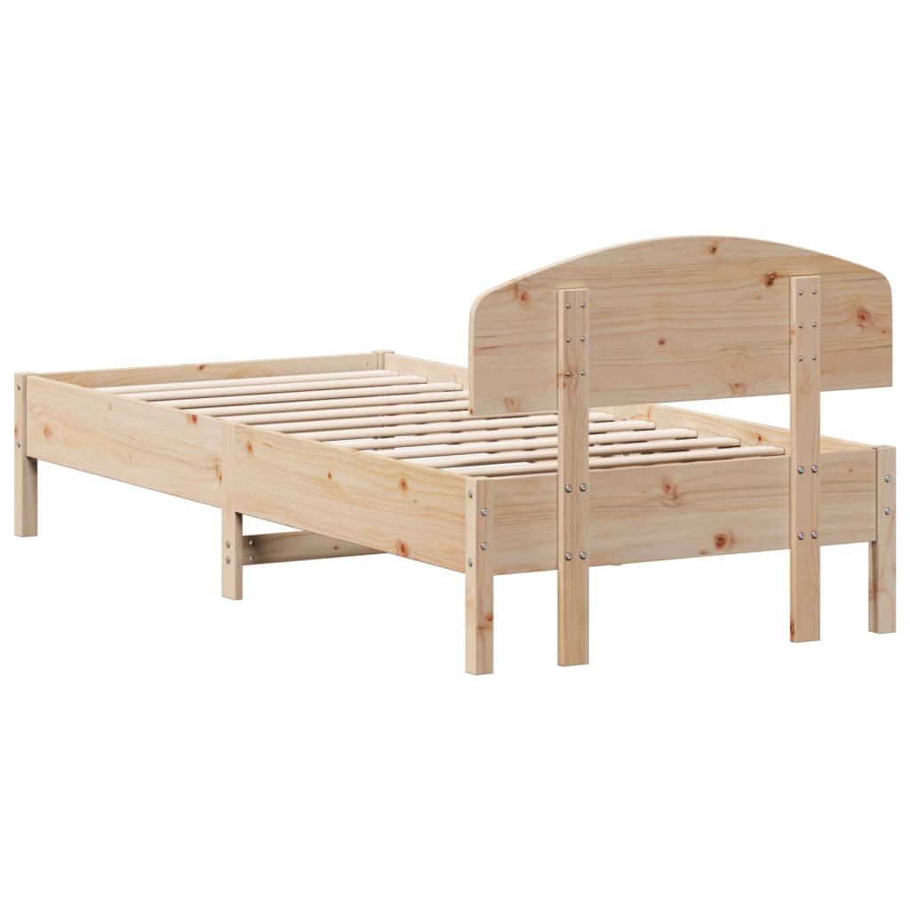 Bed Frame without Mattress 90x200 cm Solid Wood Pine