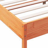 Bed Frame without Mattress Wax Brown 140x190 cm Solid Wood Pine