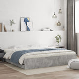 Bed Frame with Drawers without Mattress Concrete Grey 200x200 cm