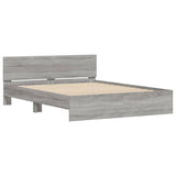 Bed Frame without Mattress Grey Sonoma 150x200 cm King Size