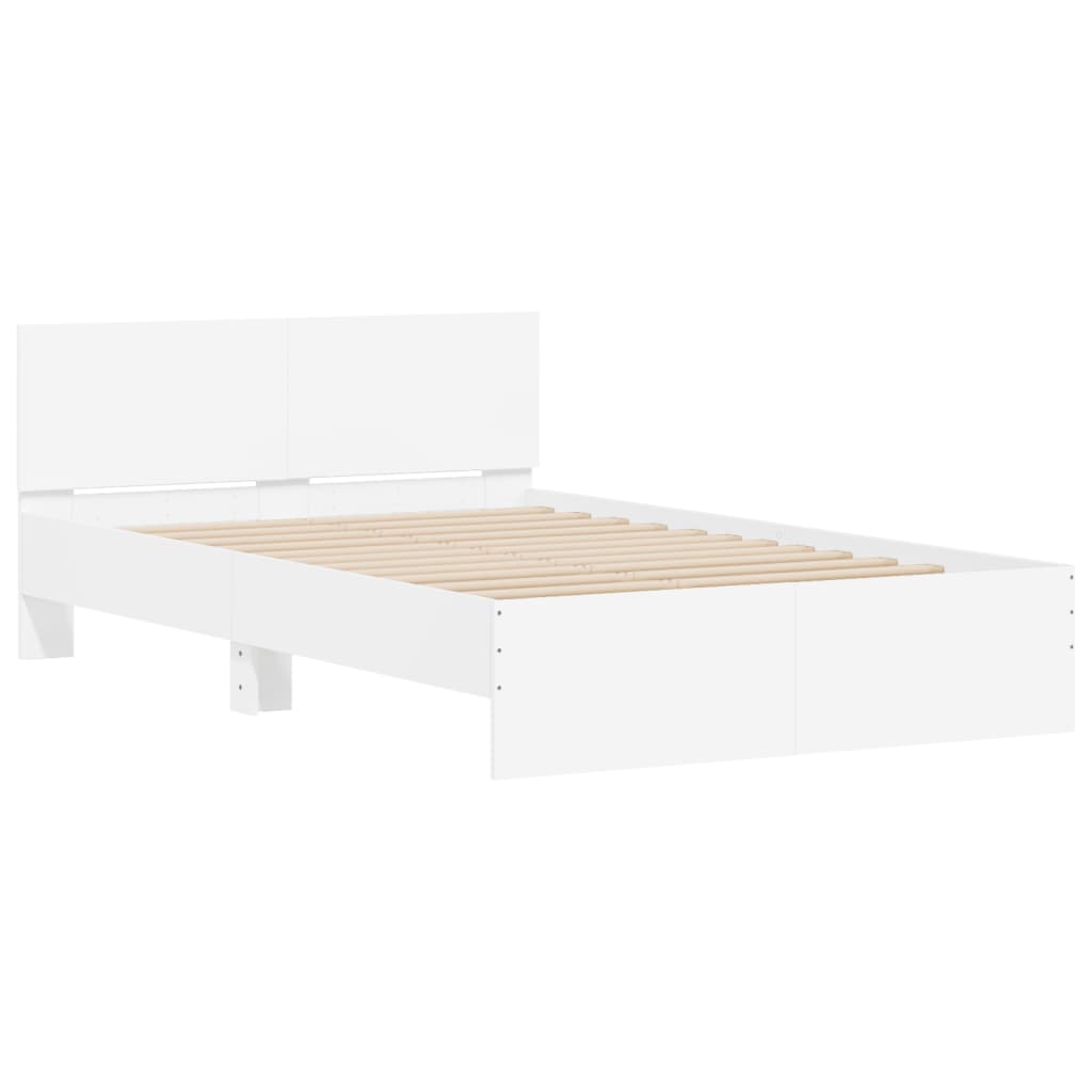 Bed Frame without Mattress White 120x190 cm Small Double