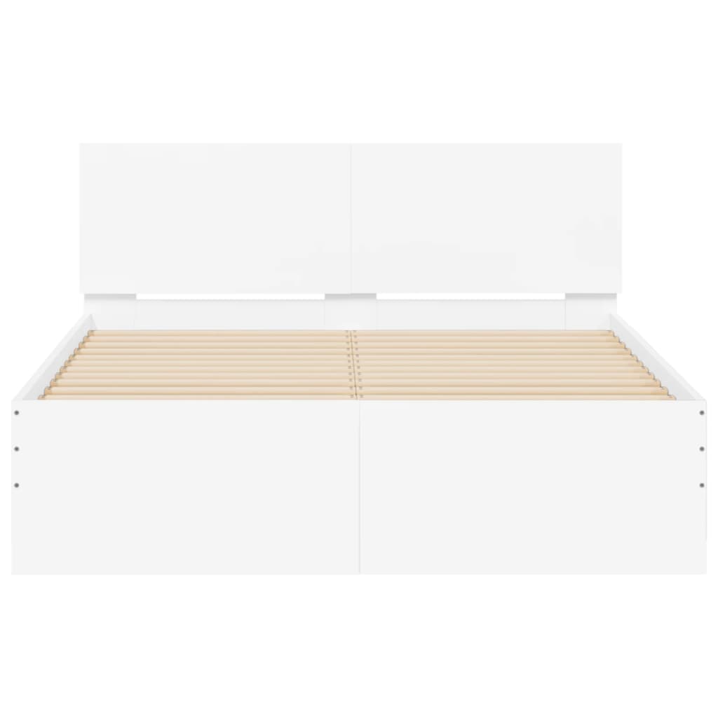 Bed Frame without Mattress White 120x190 cm Small Double