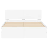 Bed Frame without Mattress White 120x190 cm Small Double