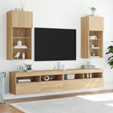 TV Cabinet with LED Lights Sonoma Oak 40.5x30x90 cm