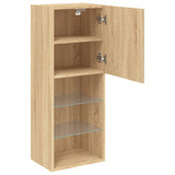 TV Cabinet with LED Lights Sonoma Oak 40.5x30x102 cm