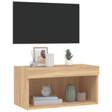 TV Cabinet with LED Lights Sonoma Oak 60x30x30 cm