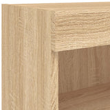 TV Cabinet with LED Lights Sonoma Oak 60x30x30 cm