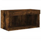 TV Cabinet with LED Lights Smoked Oak 60x30x30 cm