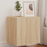 TV Wall Cabinets with LED Lights 2 pcs Sonoma Oak 40.5x35x40 cm