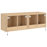 TV Wall Cabinets with LED Lights 2 pcs Sonoma Oak 60x35x41 cm