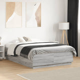 Bed Frame without Mattress Grey Sonoma 120x190 cm Small Double