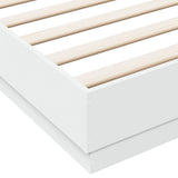 Bed Frame without Mattress White 180x200 cm Super King