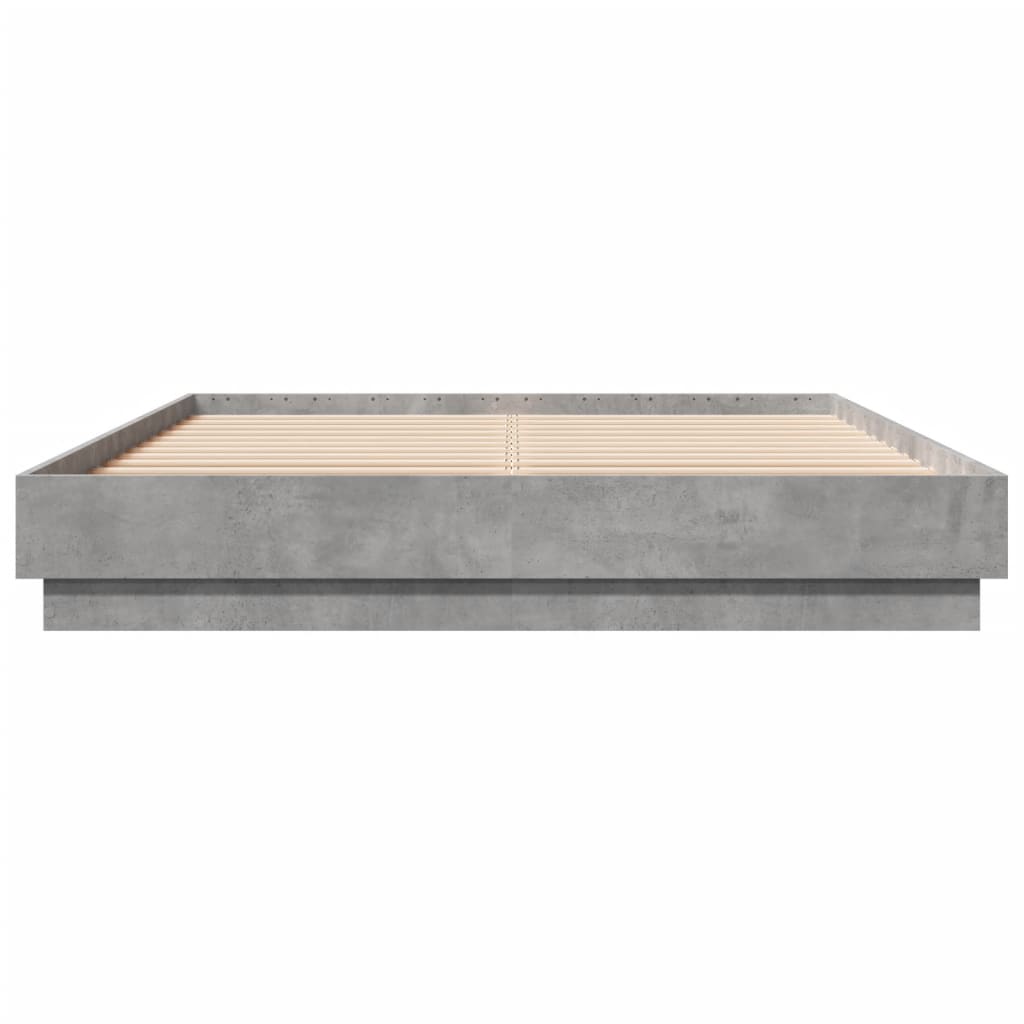 Bed Frame without Mattress Concrete Grey 160x200 cm