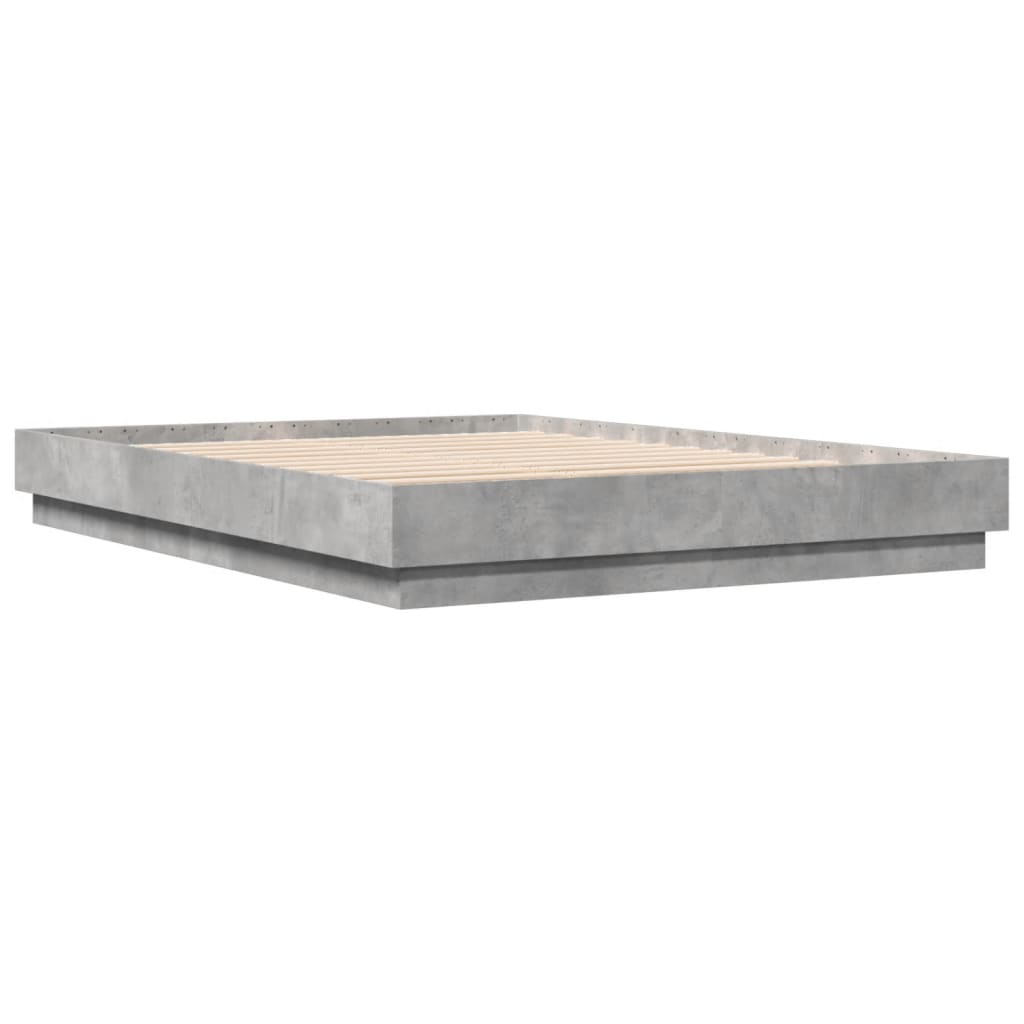 Bed Frame without Mattress Concrete Grey 160x200 cm