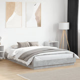 Bed Frame without Mattress Concrete Grey 160x200 cm