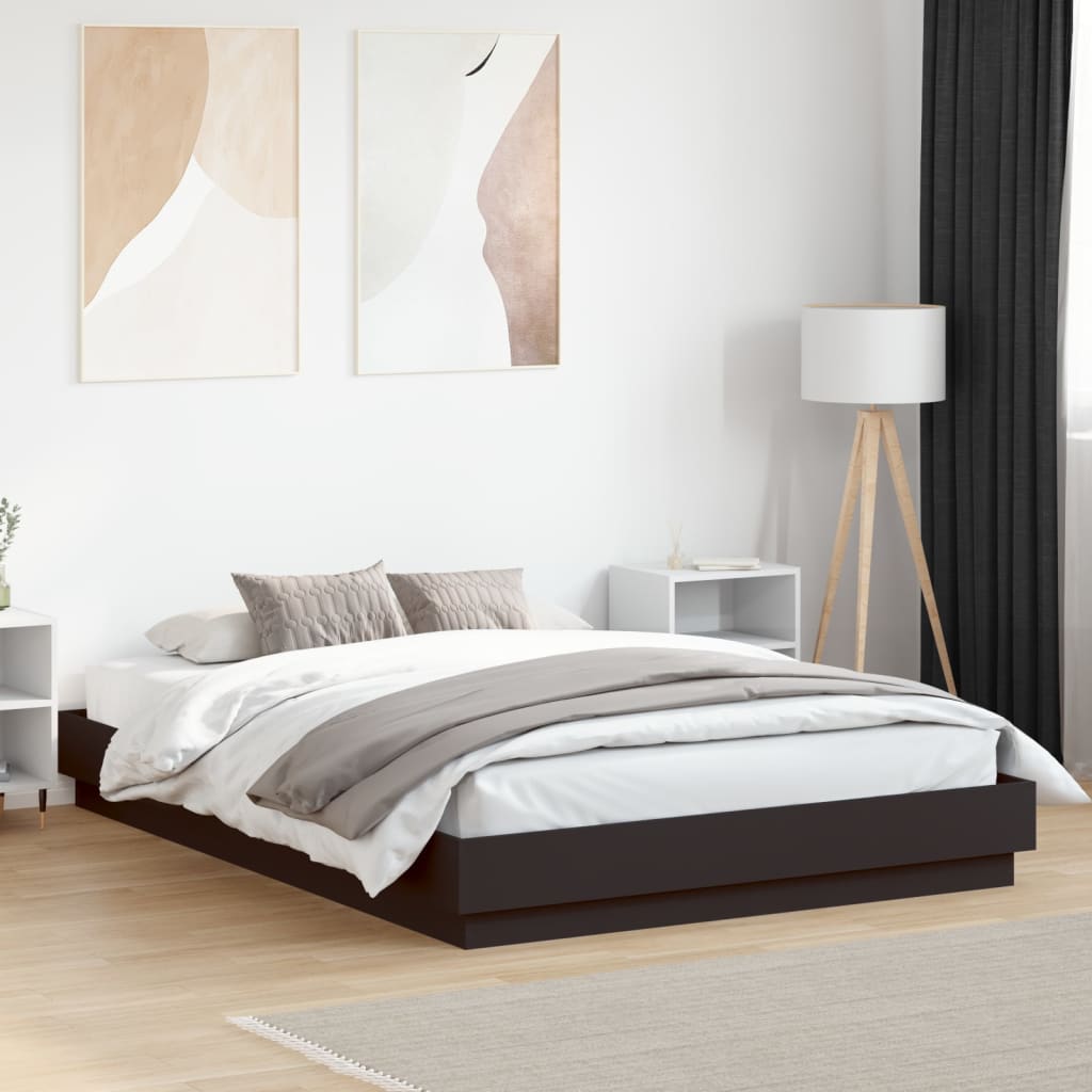 Bed Frame without Mattress Black 120x200 cm