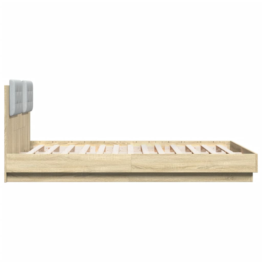 Bed Frame without Mattress Sonoma Oak 120x200 cm