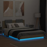 Bed Frame with LED without Mattress Sonoma Oak 120x200 cm