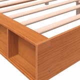 Bed Frame without Mattress Wax Brown 200x200 cm Solid Wood Pine