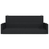 Swing Bench Black 119x56x48 cm Poly Rattan