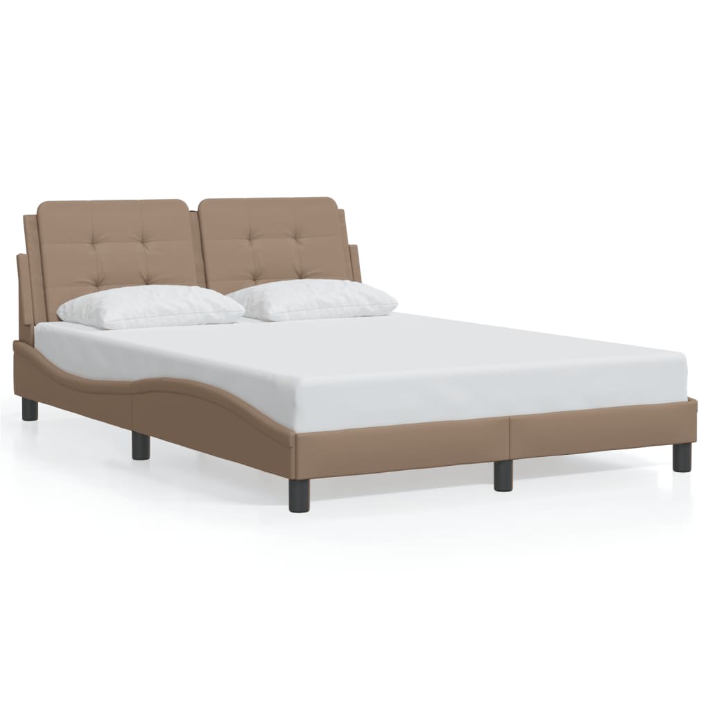 Bed Frame without Mattress Cappuccino 120x200 cm Faux Leather