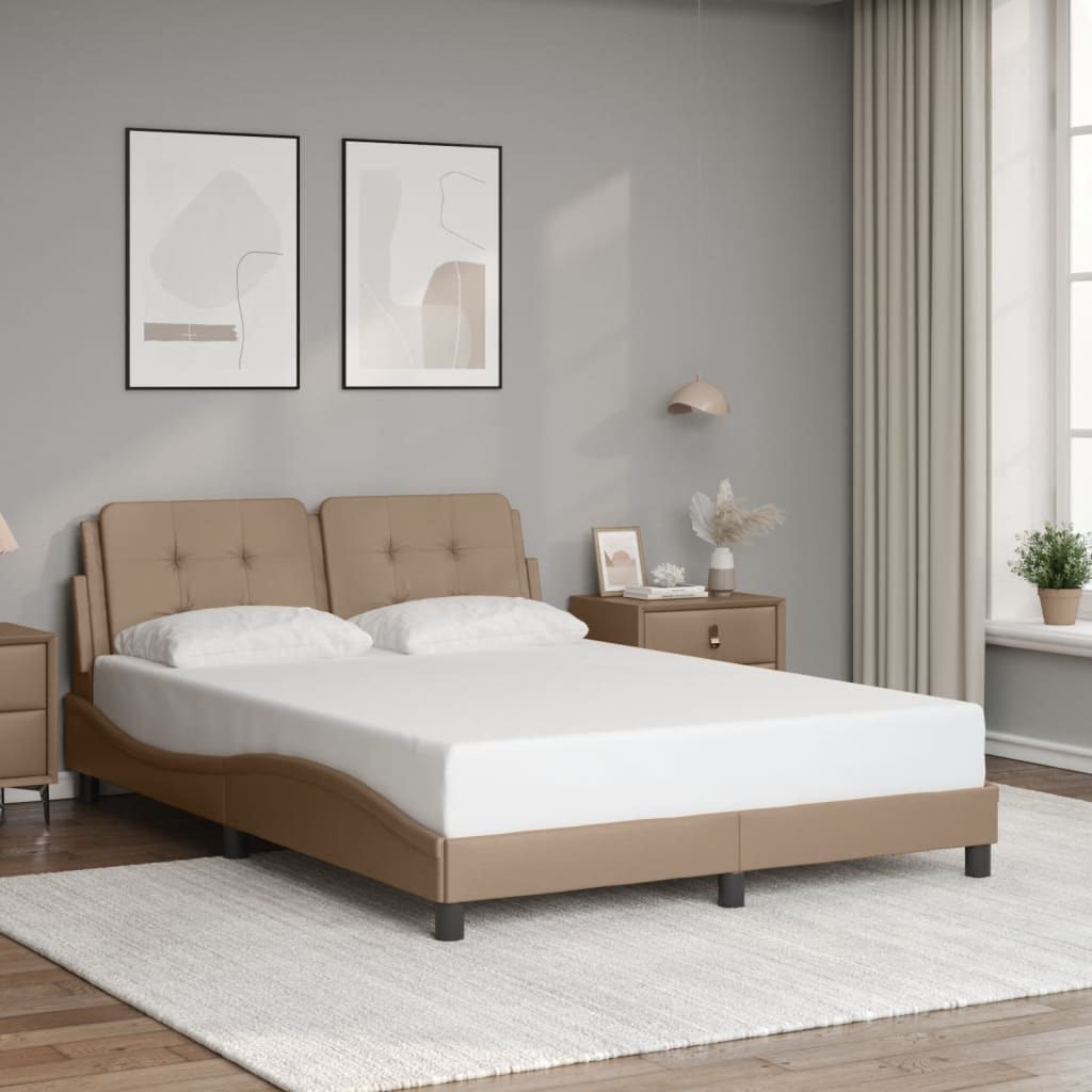 Bed Frame without Mattress Cappuccino 120x200 cm Faux Leather