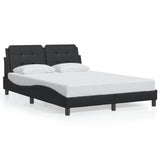 Bed Frame without Mattress Black 140x190 cm Faux Leather