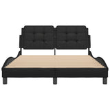 Bed Frame without Mattress Black 140x190 cm Faux Leather