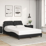 Bed Frame without Mattress Black 140x190 cm Faux Leather