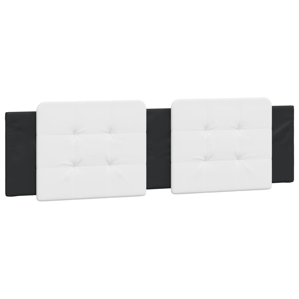 Bed Frame without Mattress Black and White 180x200 cm Super King Faux Leather