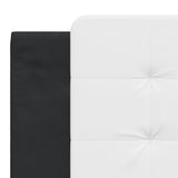 Bed Frame without Mattress Black and White 180x200 cm Super King Faux Leather