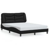 Bed Frame with LED without Mattress Black 120x200 cm